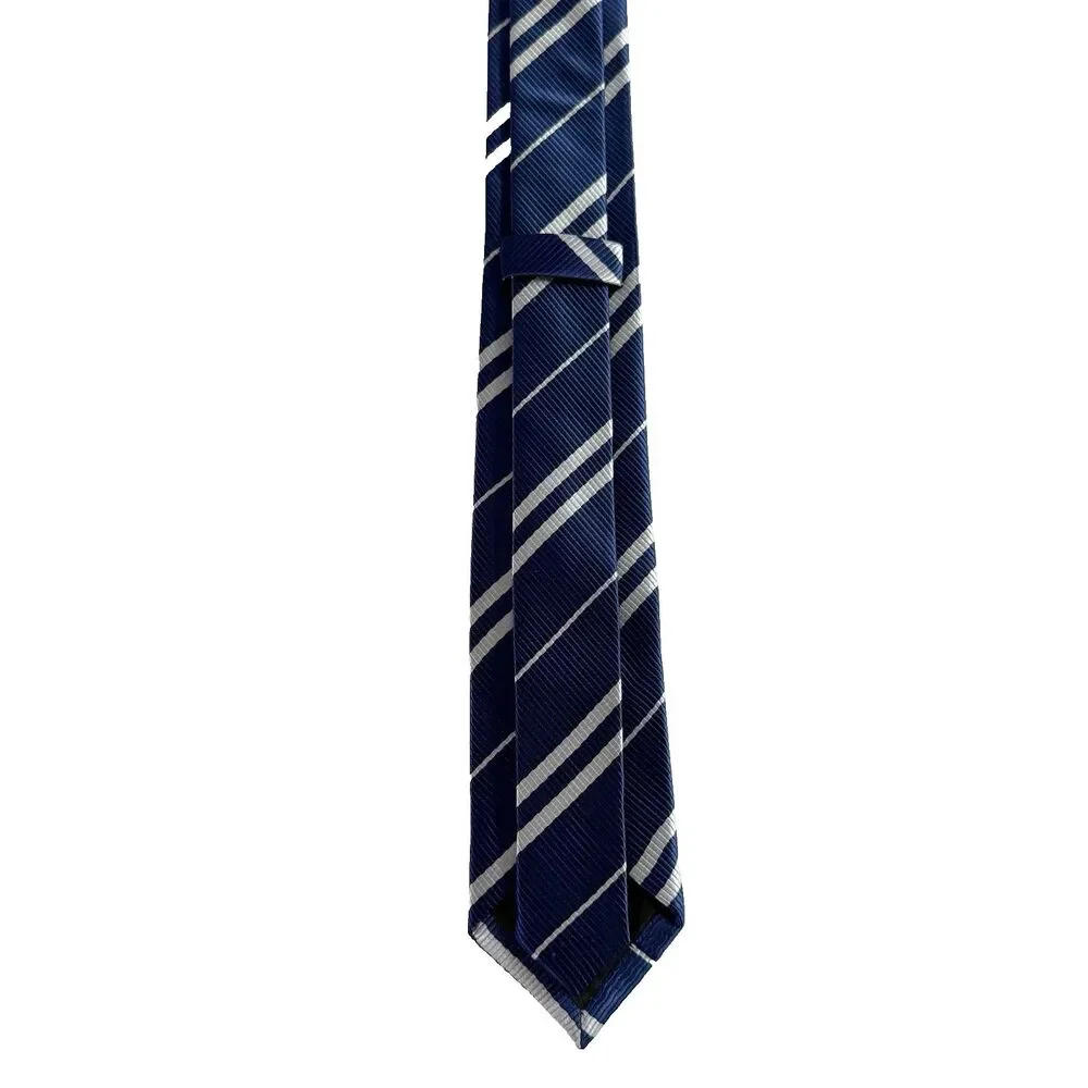 HARRY POTTER - RAVENCLAW Men's Tie - Blue White Striped w/Crest 58